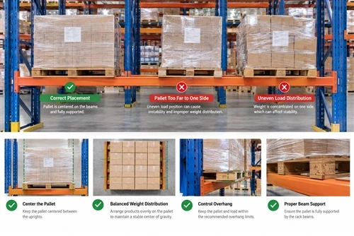 Pallereolbelastningsfordeling: Sådan placeres paller korrekt på lagerreoler